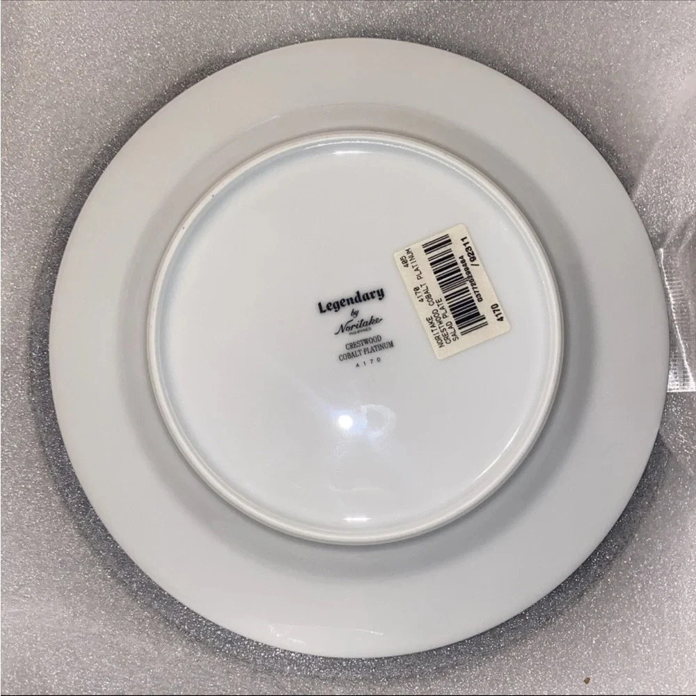 Noritake Legendary Crestwood Cobalt Platinum Salad Plate NEW (Philippines)